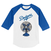 Los Angeles Dodgers Fan 3/4 Royal Blue Sleeve Raglan