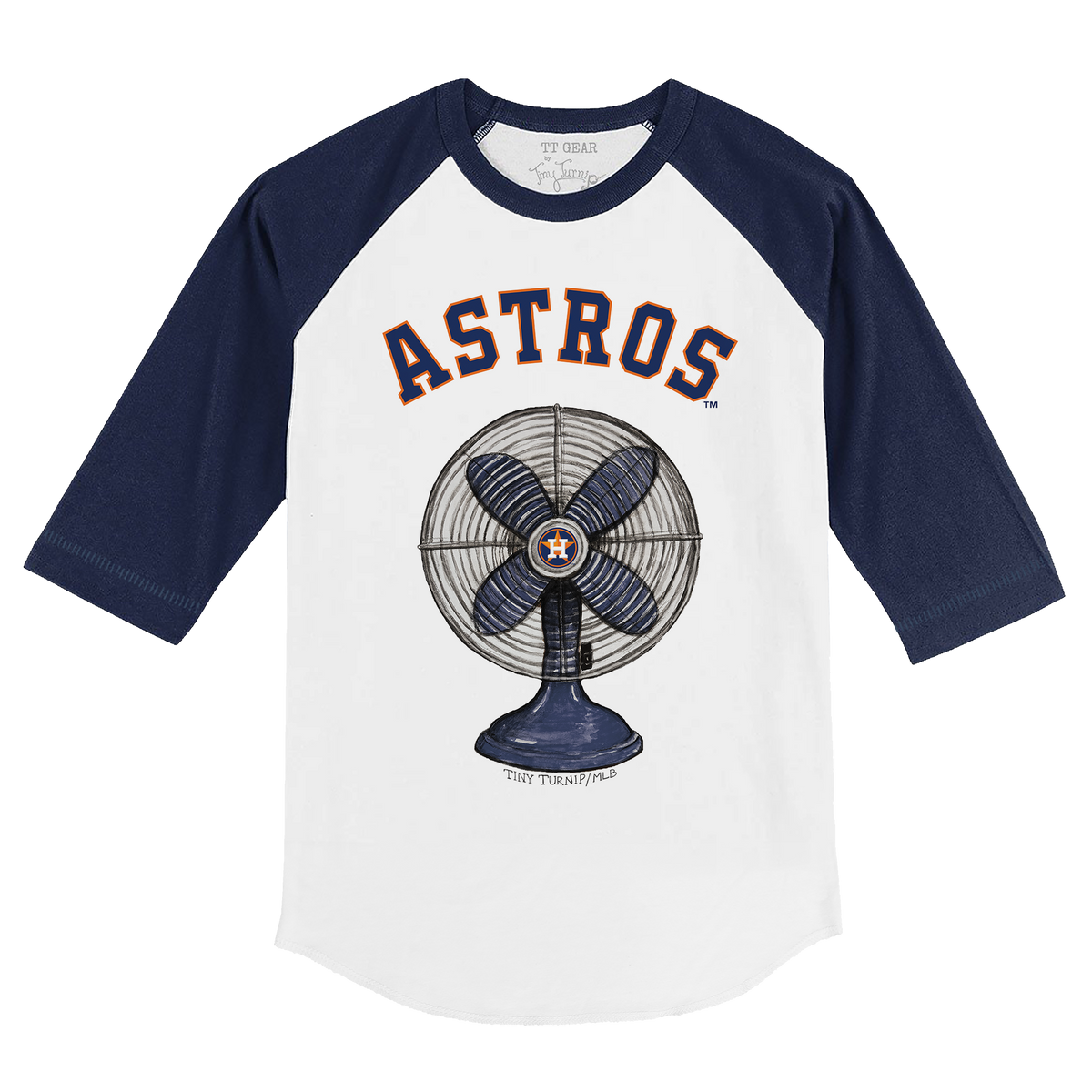 Houston Astros Fan 3/4 Navy Blue Sleeve Raglan