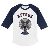 Houston Astros Fan 3/4 Navy Blue Sleeve Raglan