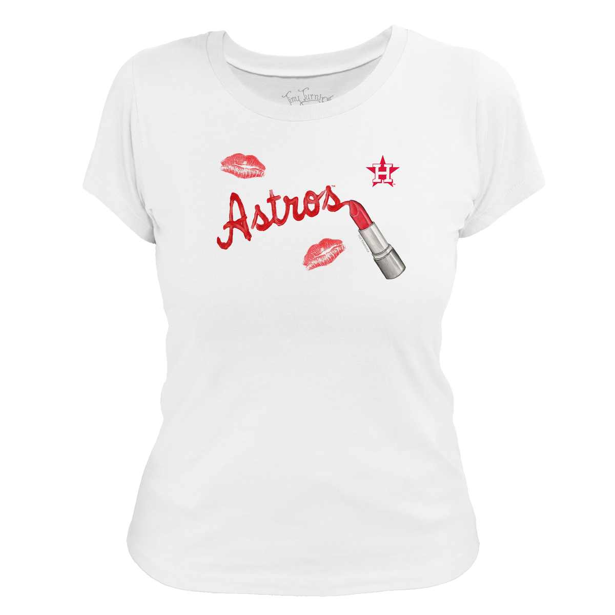 Houston Astros Lipstick Women's Tee Shirt - Tiny Turnip