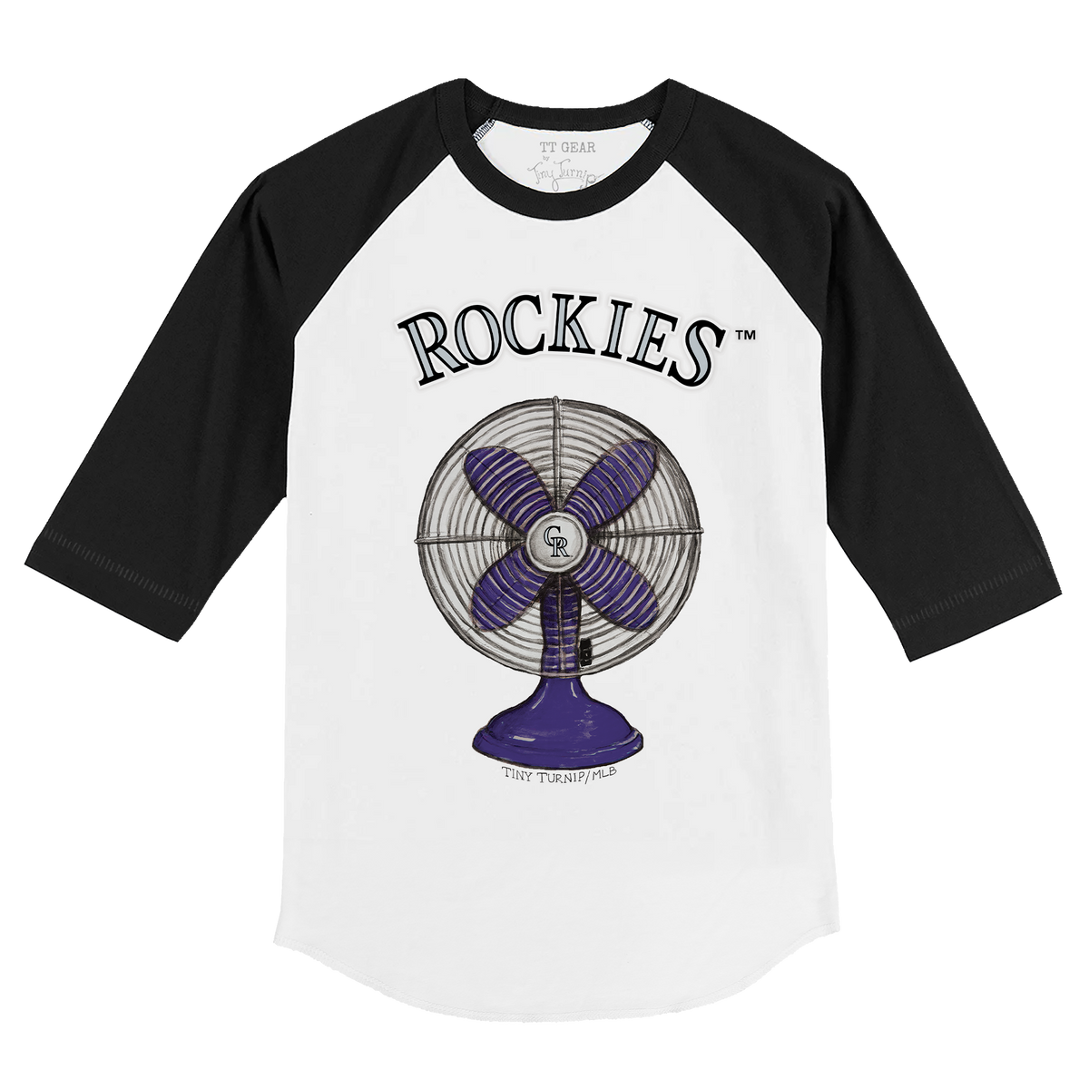 Colorado Rockies Fan 3/4 Black Sleeve Raglan