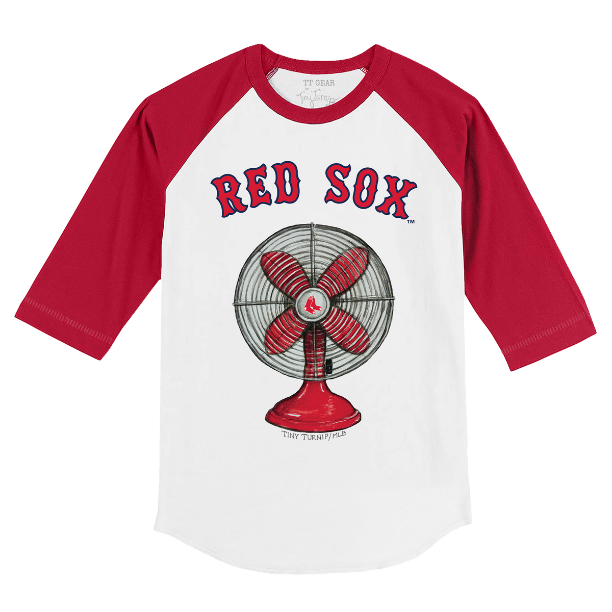 Boston Red Sox Fan 3/4 Red Sleeve Raglan