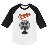 Baltimore Orioles Fan 3/4 Black Sleeve Raglan