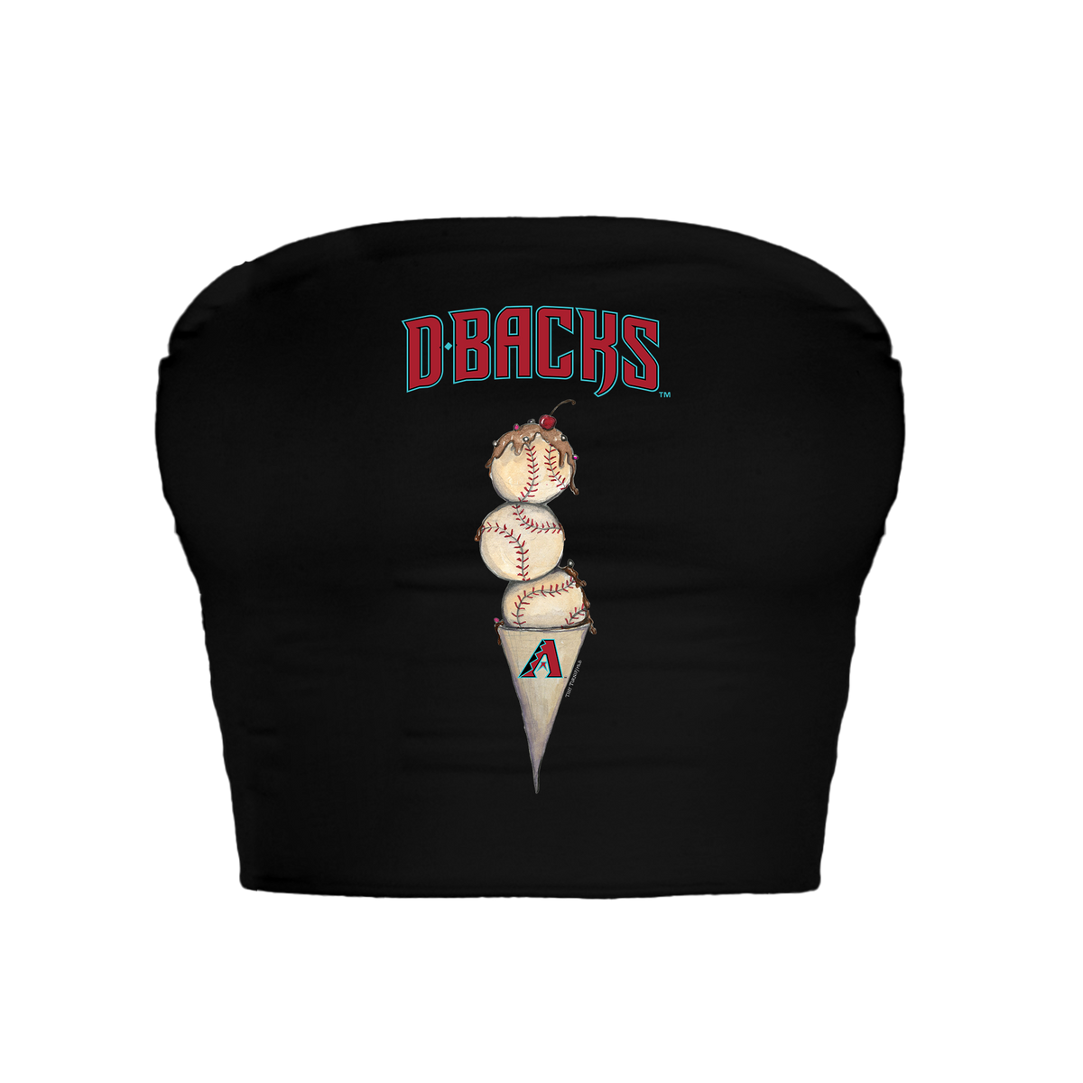 Arizona Diamondbacks Triple Scoop Crop Tube Top
