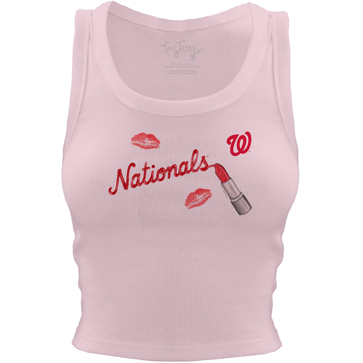Washington Nationals Lipstick Crop Tank - Tiny Turnip