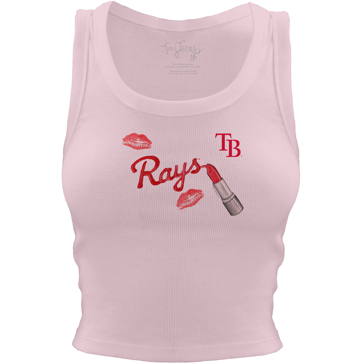 Tampa Bay Rays Lipstick Crop Tank - Tiny Turnip