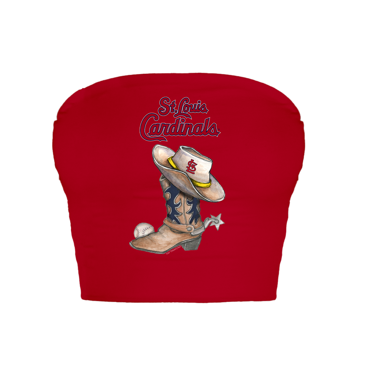 St. Louis Cardinals Cowboy Boot Crop Tube Top