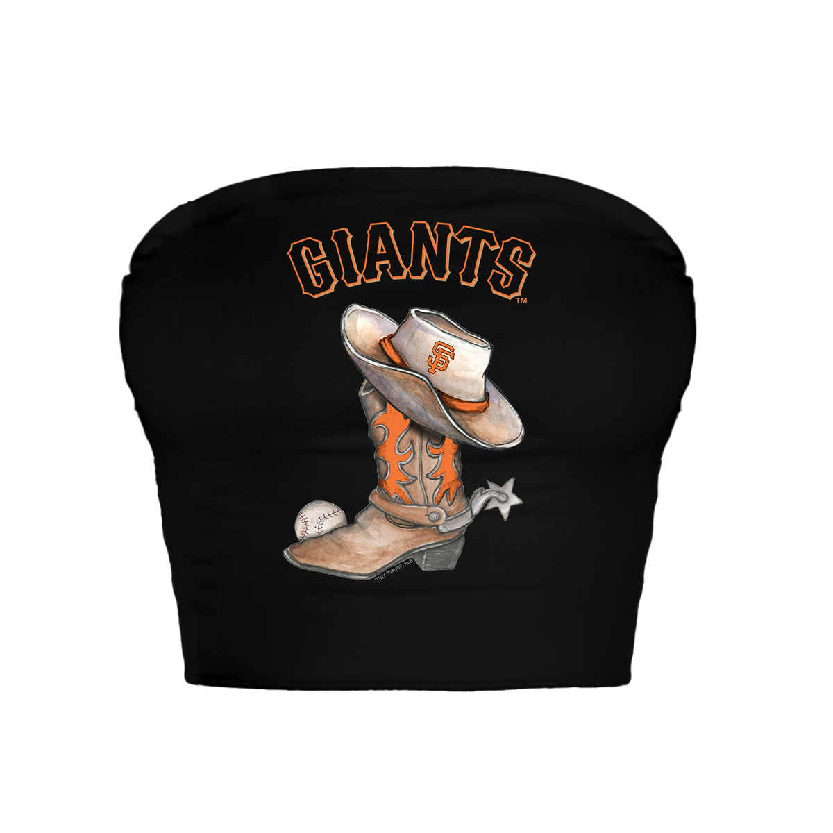 San Francisco Giants Cowboy Boot Crop Tube Top