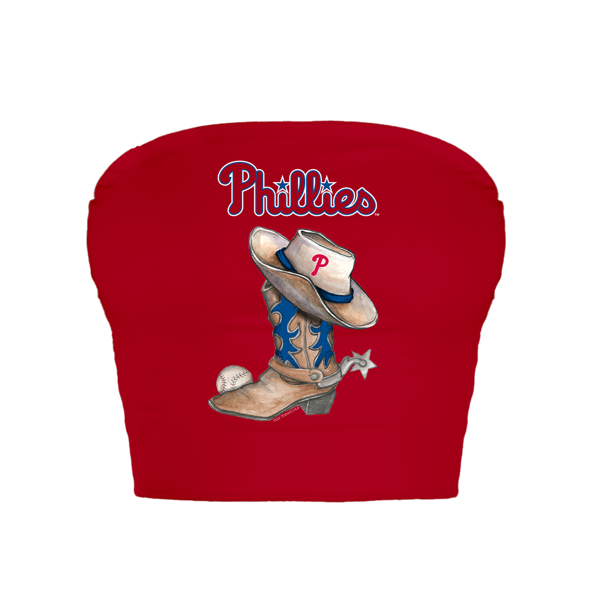 Philadelphia Phillies Cowboy Boot Crop Tube Top