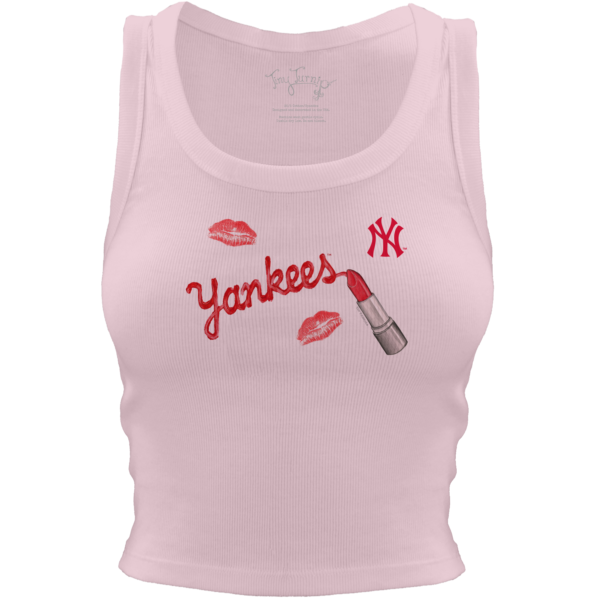 New York Yankees Lipstick Crop Tank - Tiny Turnip