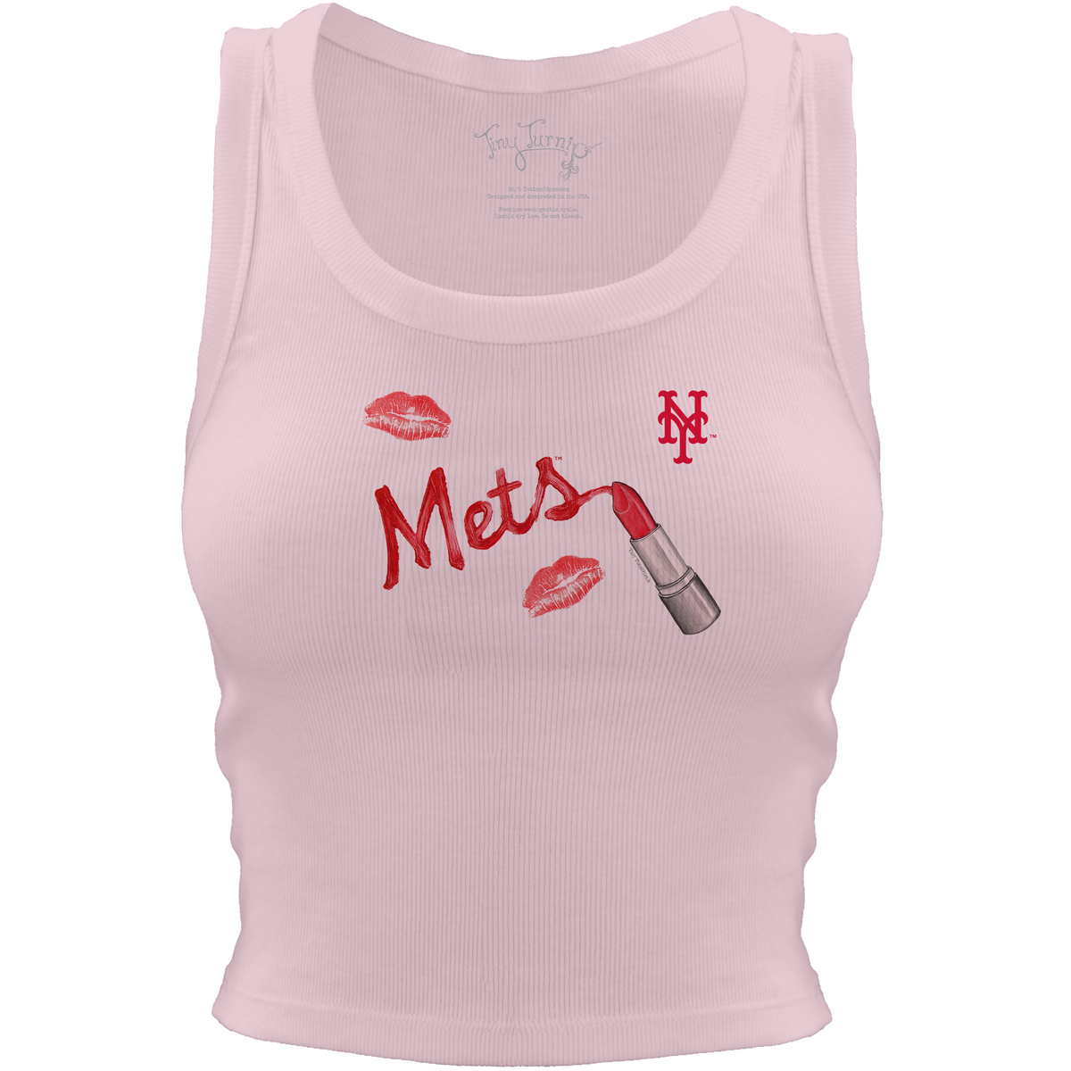 New York Mets Lipstick Crop Tank - Tiny Turnip
