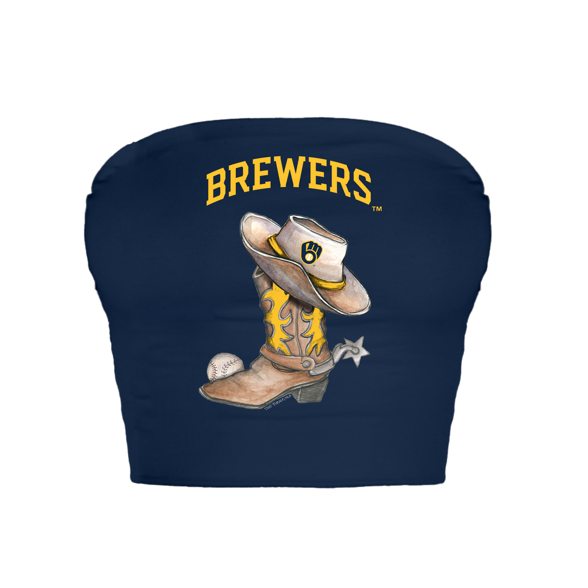 Milwaukee Brewers Cowboy Boot Crop Tube Top