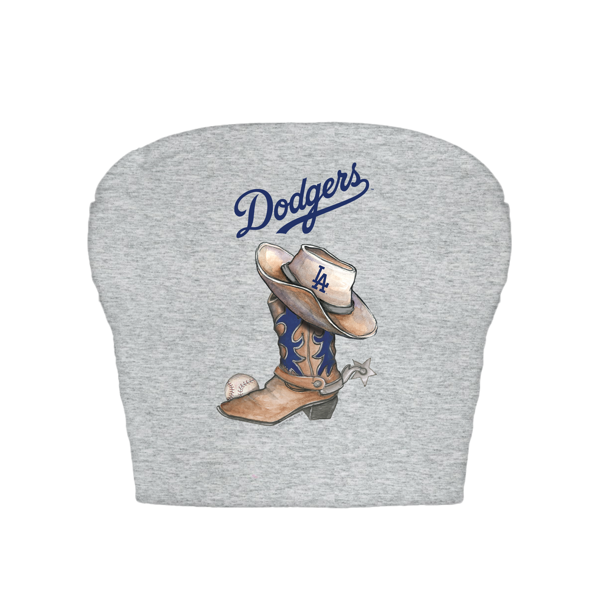 Los Angeles Dodgers Cowboy Boot Crop Tube Top