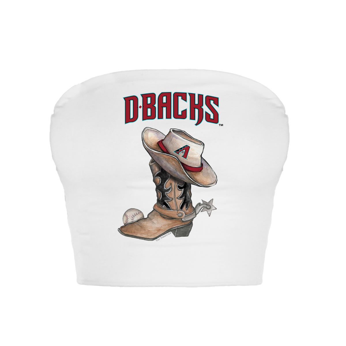 Arizona Diamondbacks Cowboy Boot Crop Tube Top