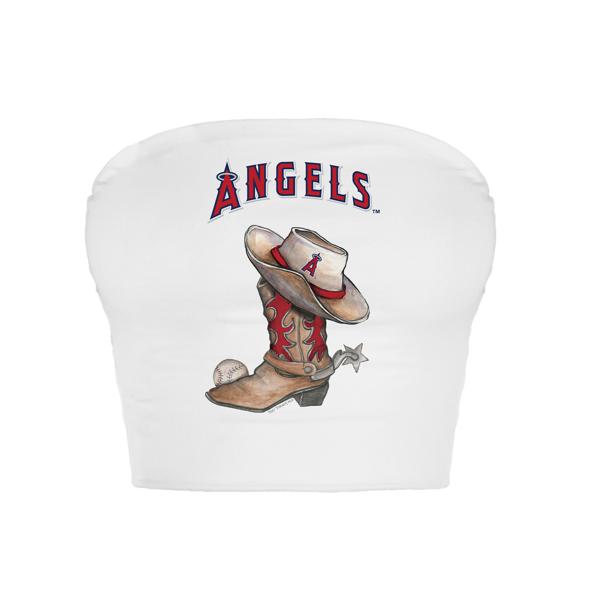 Los Angeles Angels Cowboy Boot Crop Tube Top