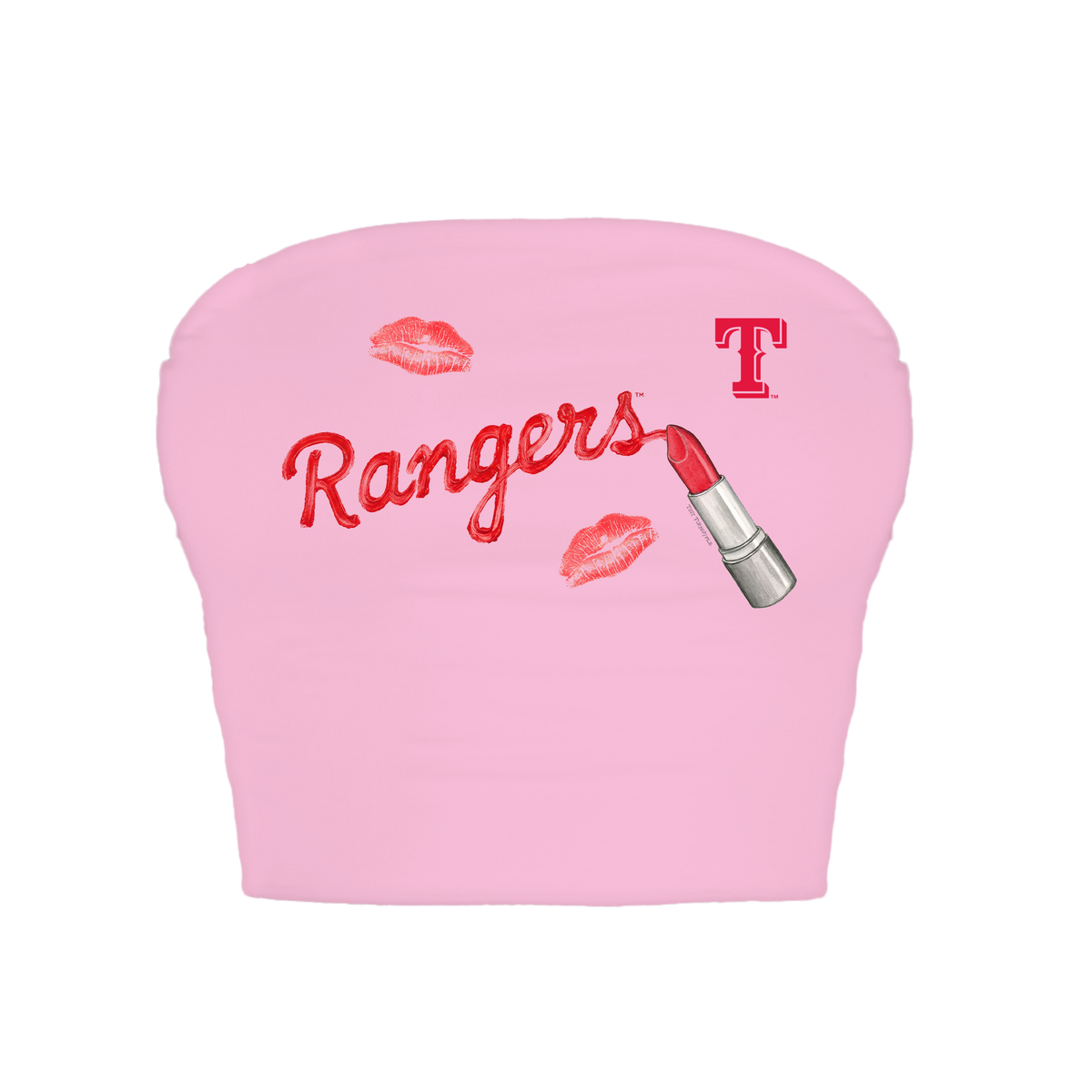 Texas Rangers Lipstick Crop Tube Top