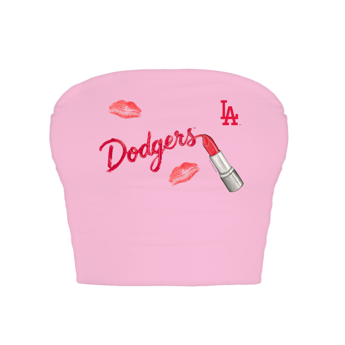 Los Angeles Dodgers Lipstick Crop Tube Top