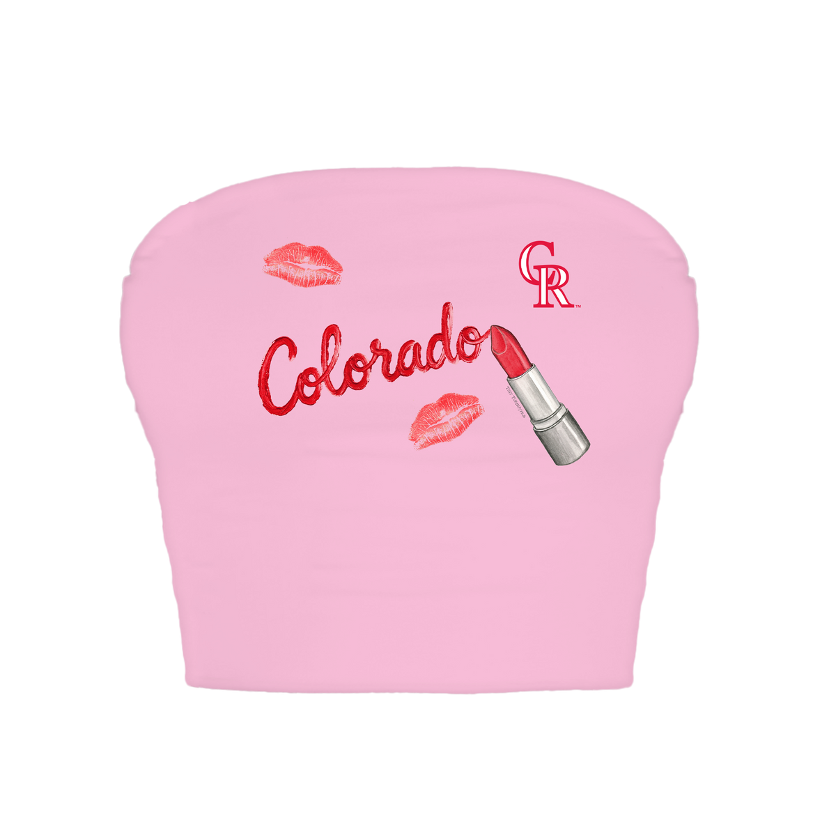Colorado Rockies Lipstick Crop Tube Top