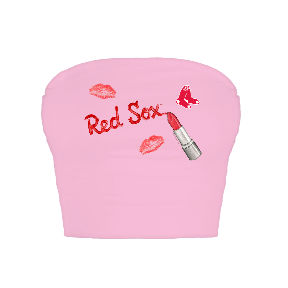 Boston Red Sox Lipstick Crop Tube Top