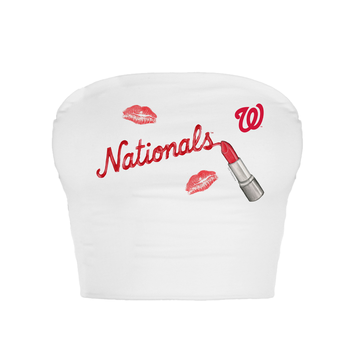 Washington Nationals Lipstick Crop Tube Top