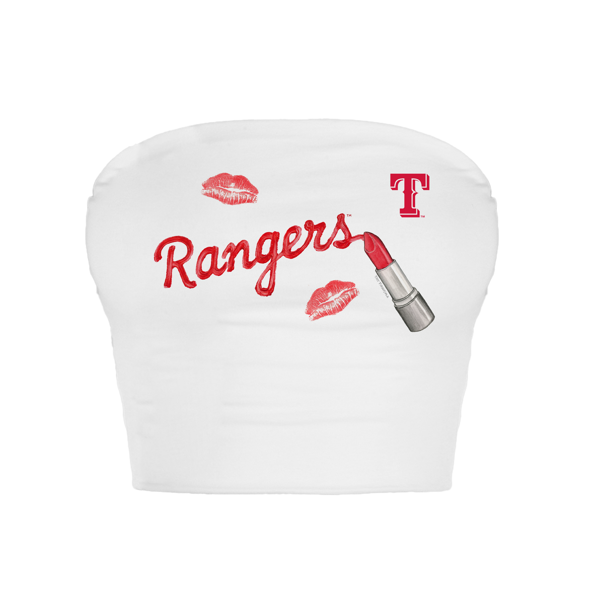 Texas Rangers Lipstick Crop Tube Top