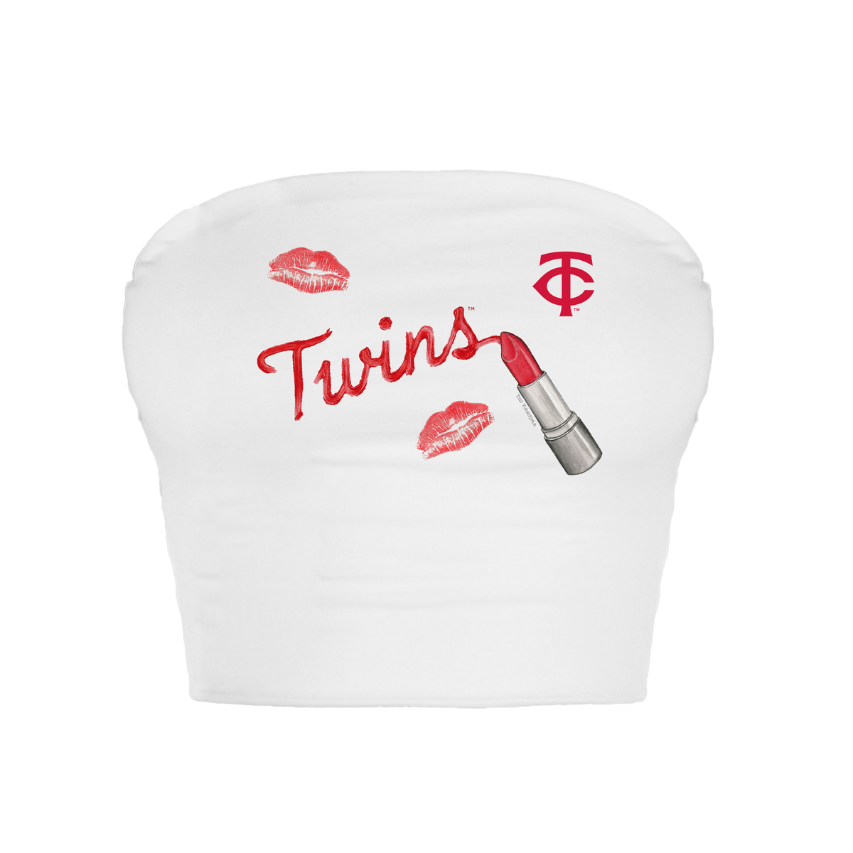 Minnesota Twins Lipstick Crop Tube Top