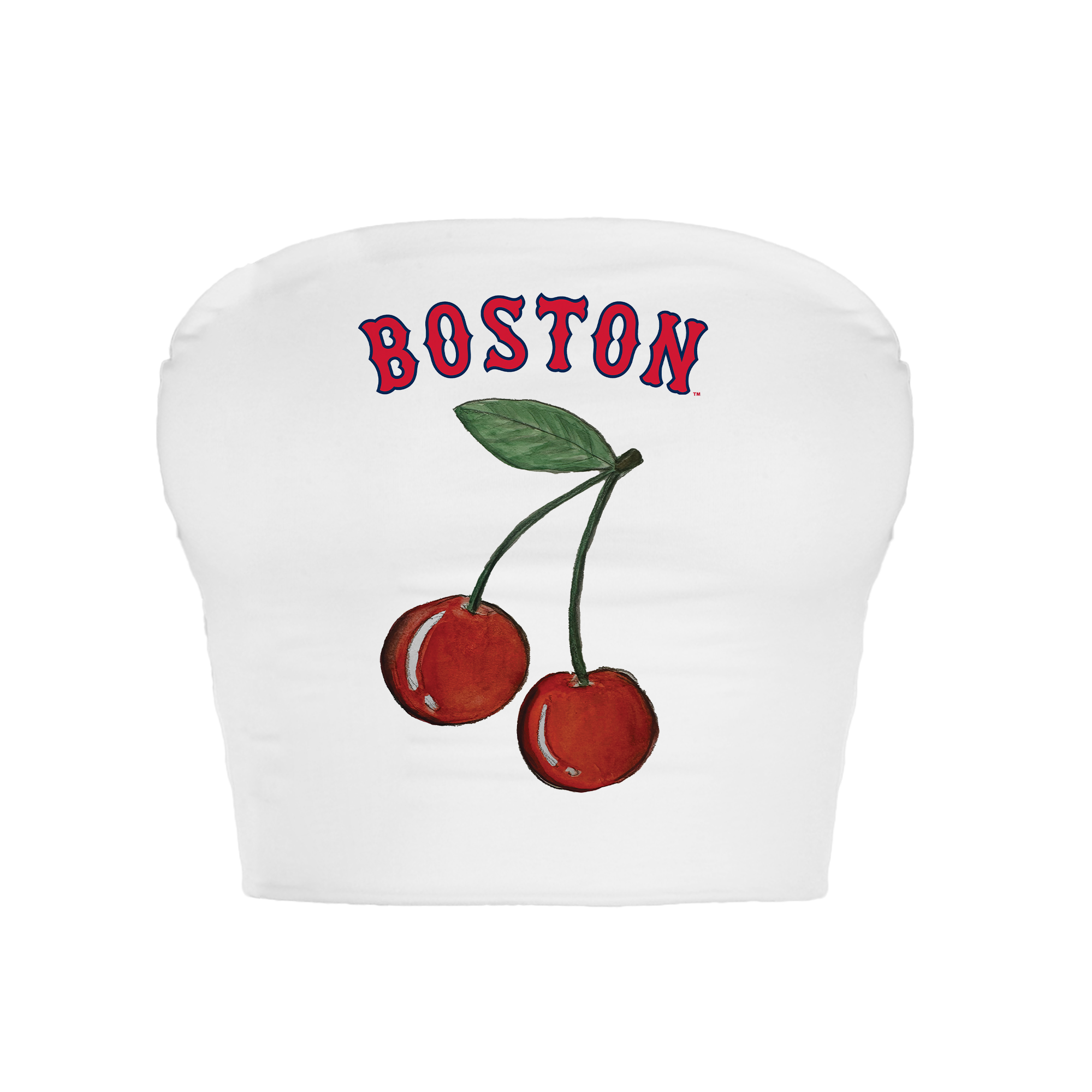 Boston Red Sox Cherry Crop Tube Top | Tiny Turnip