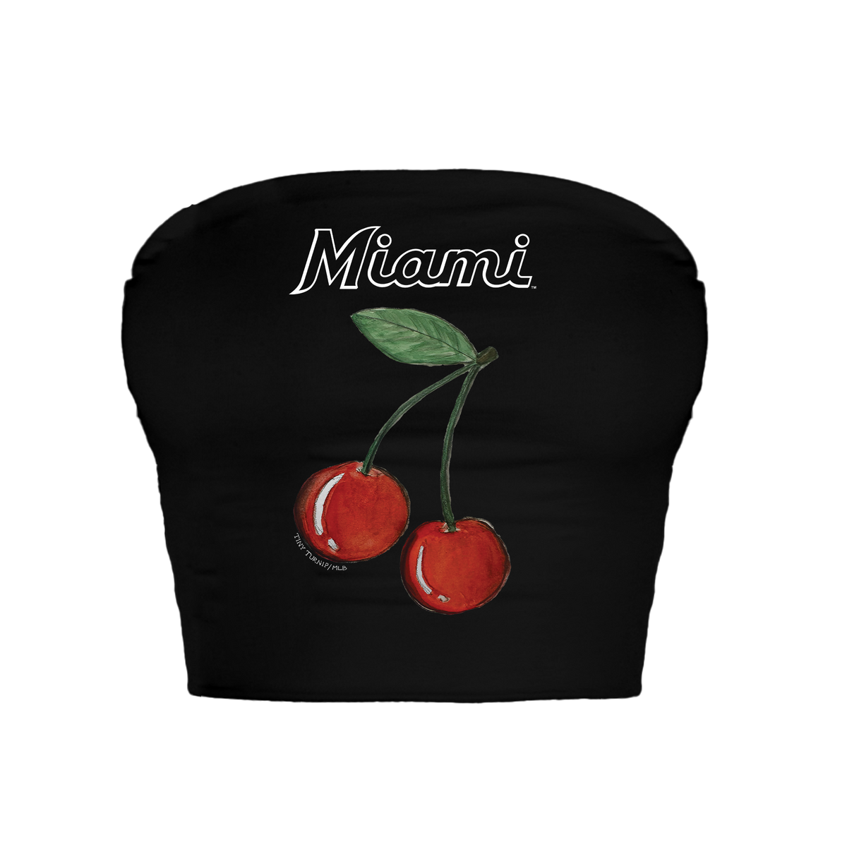Miami Marlins Cherry Crop Tube Top