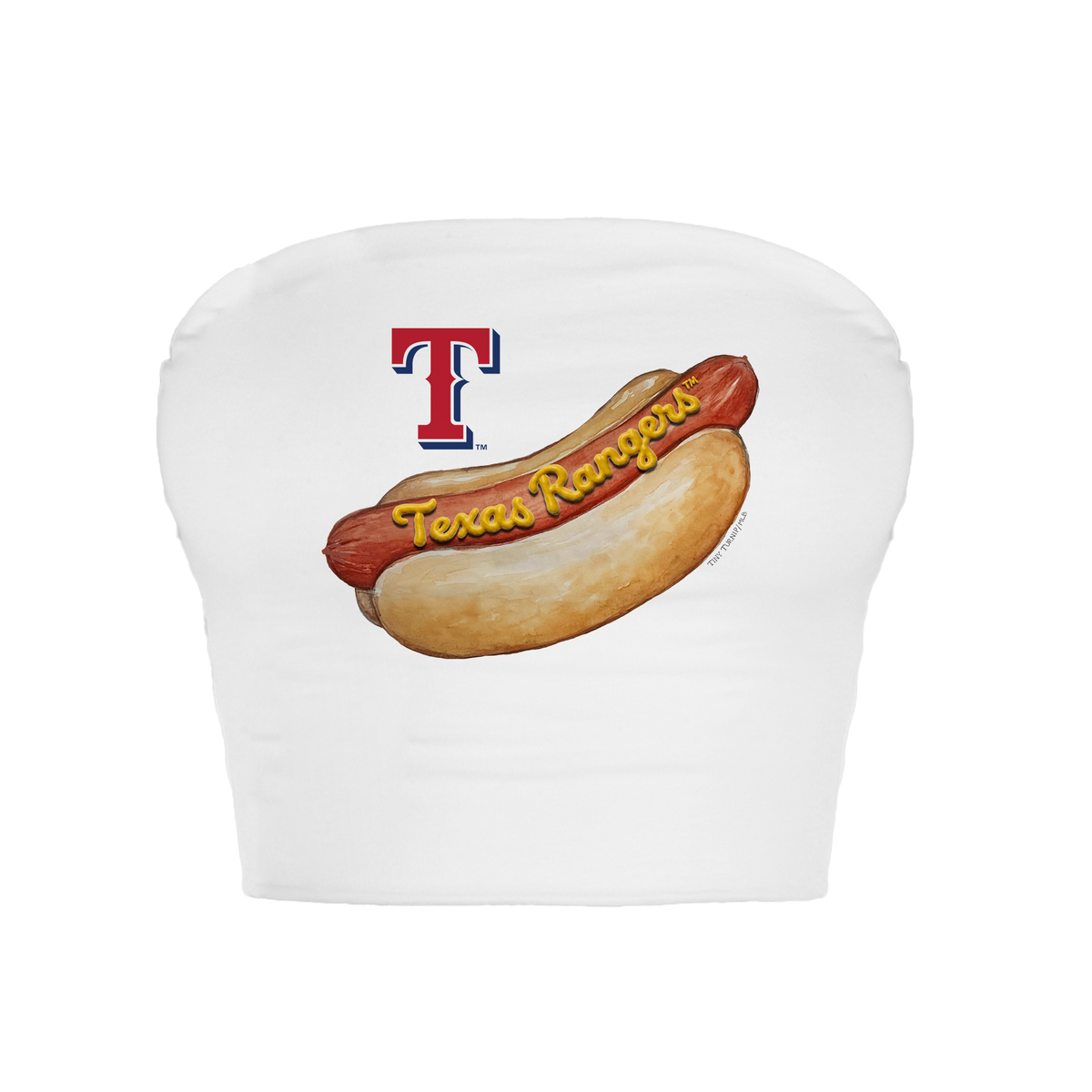 Texas Rangers Hot Dog Crop Tube Top