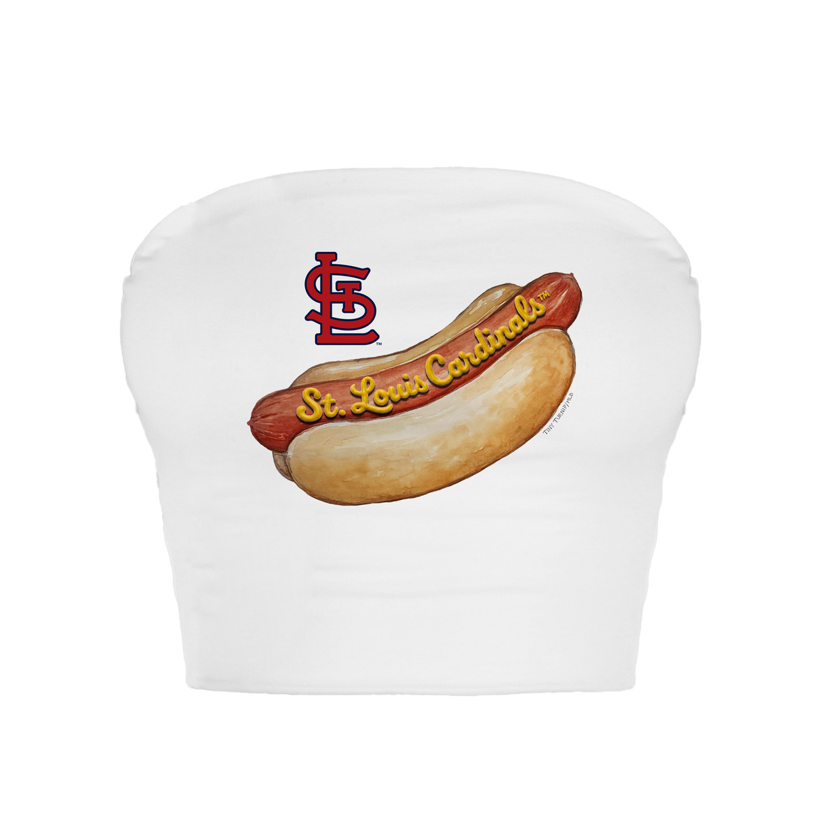 St. Louis Cardinals Hot Dog Crop Tube Top