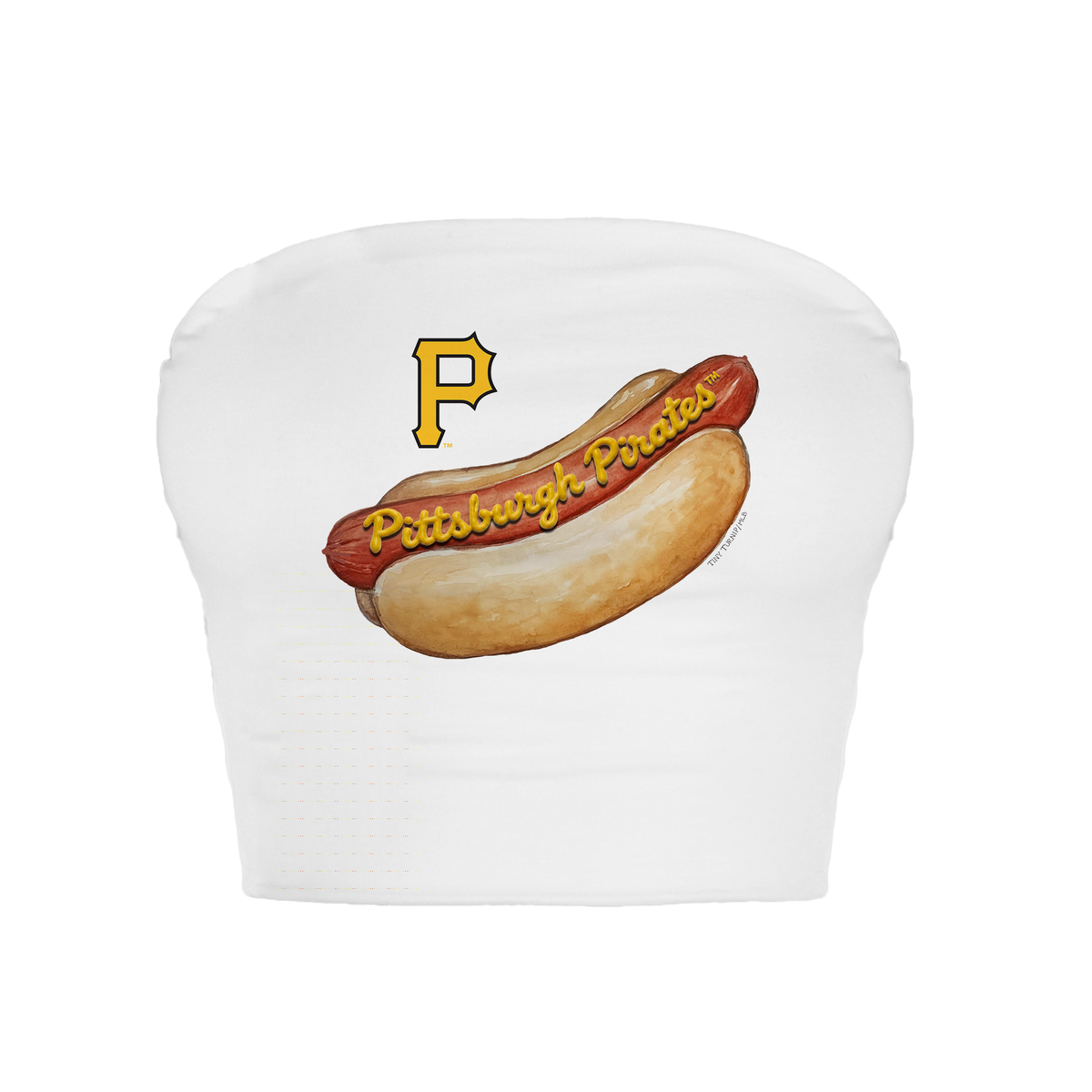 Pittsburgh Pirates Hot Dog Crop Tube Top