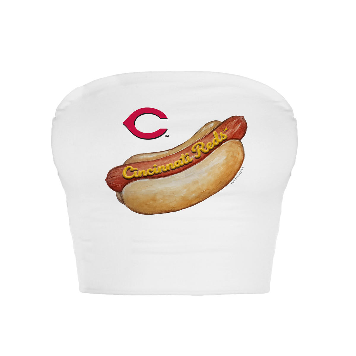 Cincinnati Reds Hot Dog Crop Tube Top