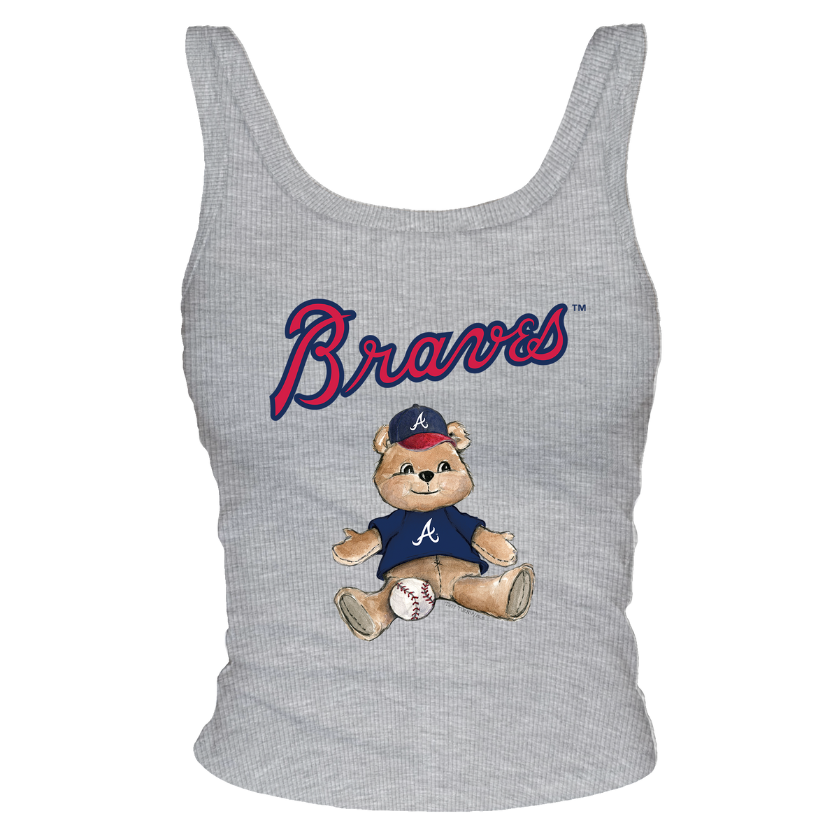 Atlanta Braves Teddy Ribbed Tank - Tiny Turnip
