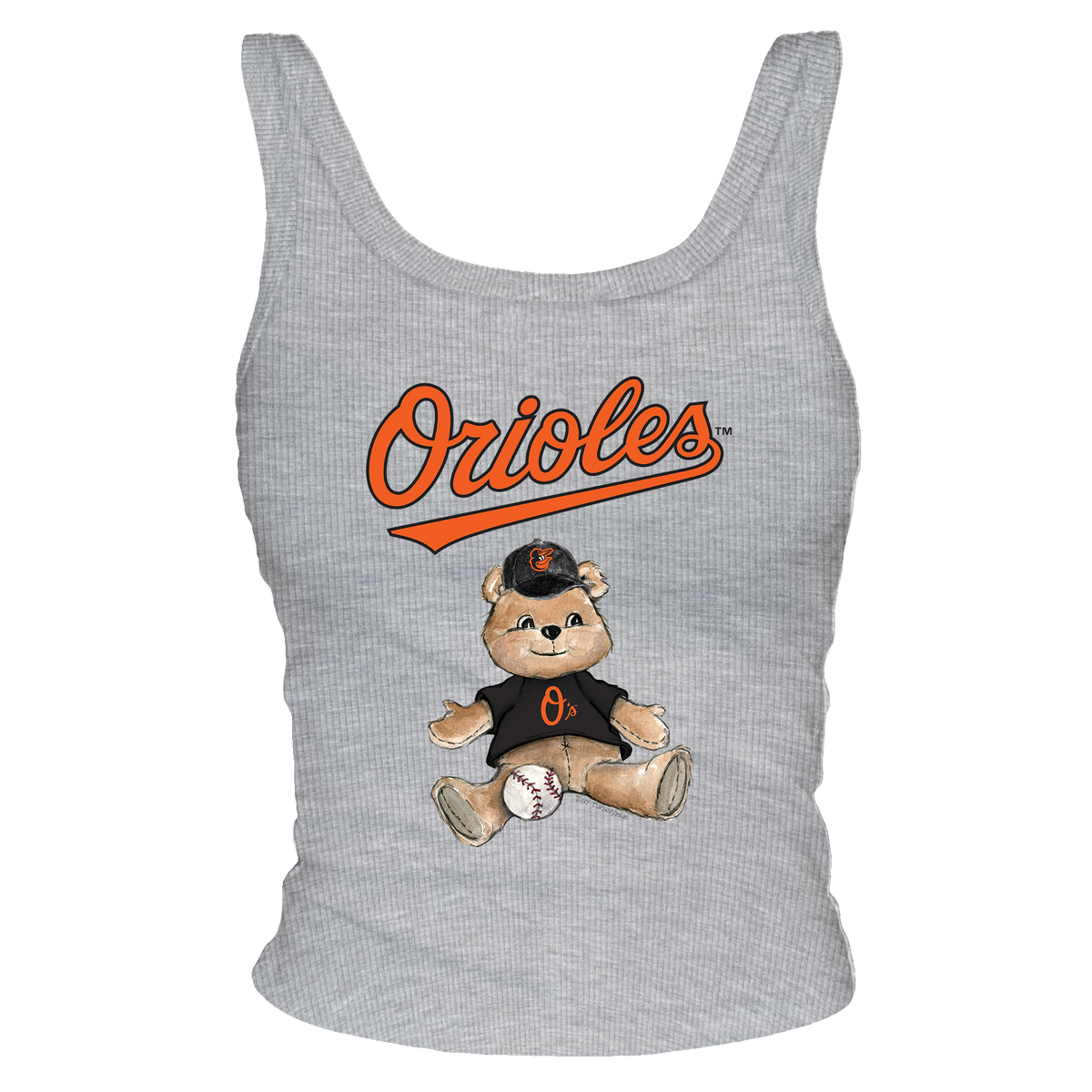 Baltimore Orioles Teddy Ribbed Tank - Tiny Turnip