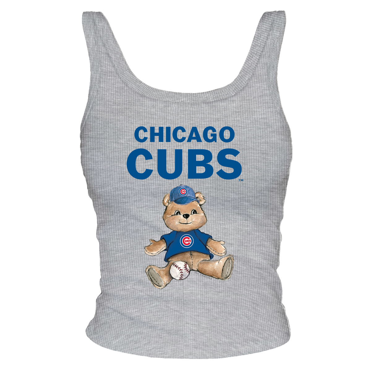 Chicago Cubs Teddy Ribbed Tank - Tiny Turnip