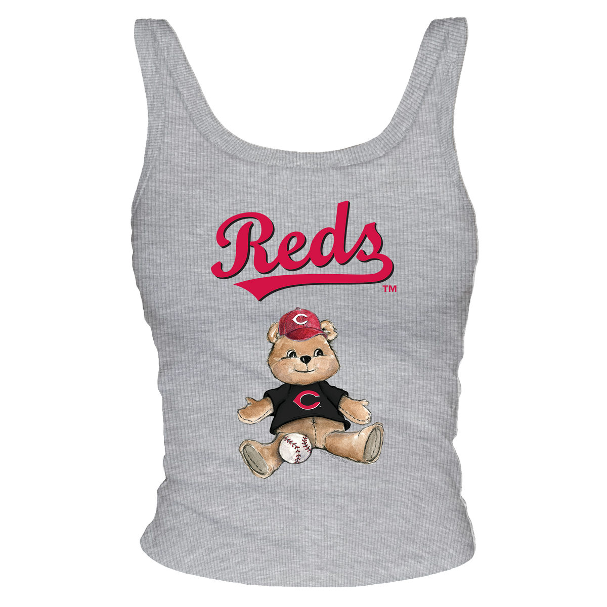 Cincinnati Reds Teddy Ribbed Tank - Tiny Turnip