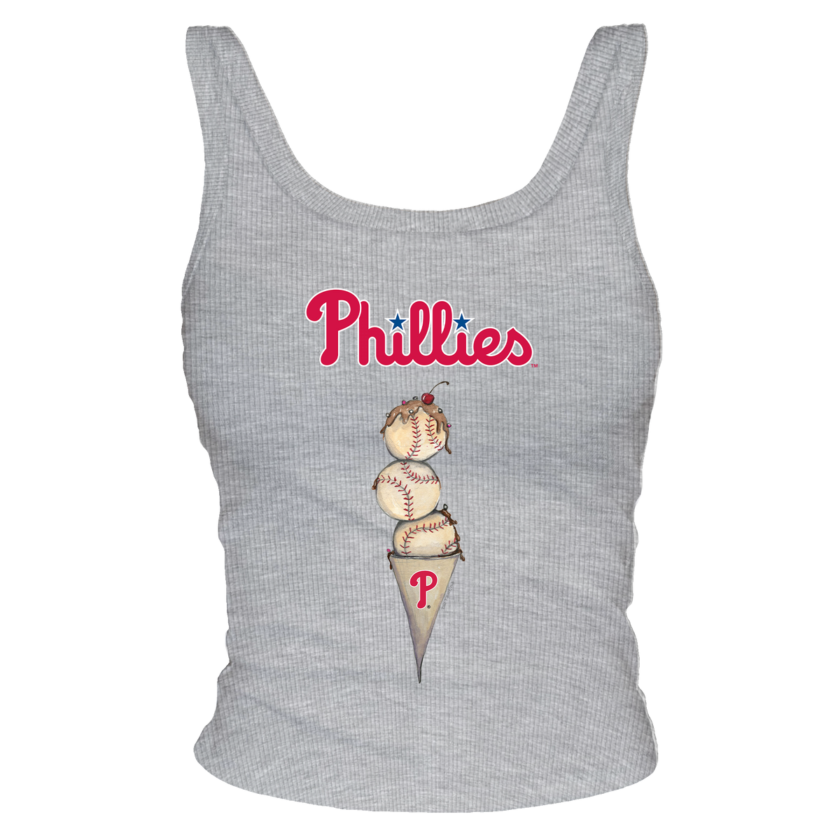 Philadelphia Phillies Triple Scoop Ribbed Tank