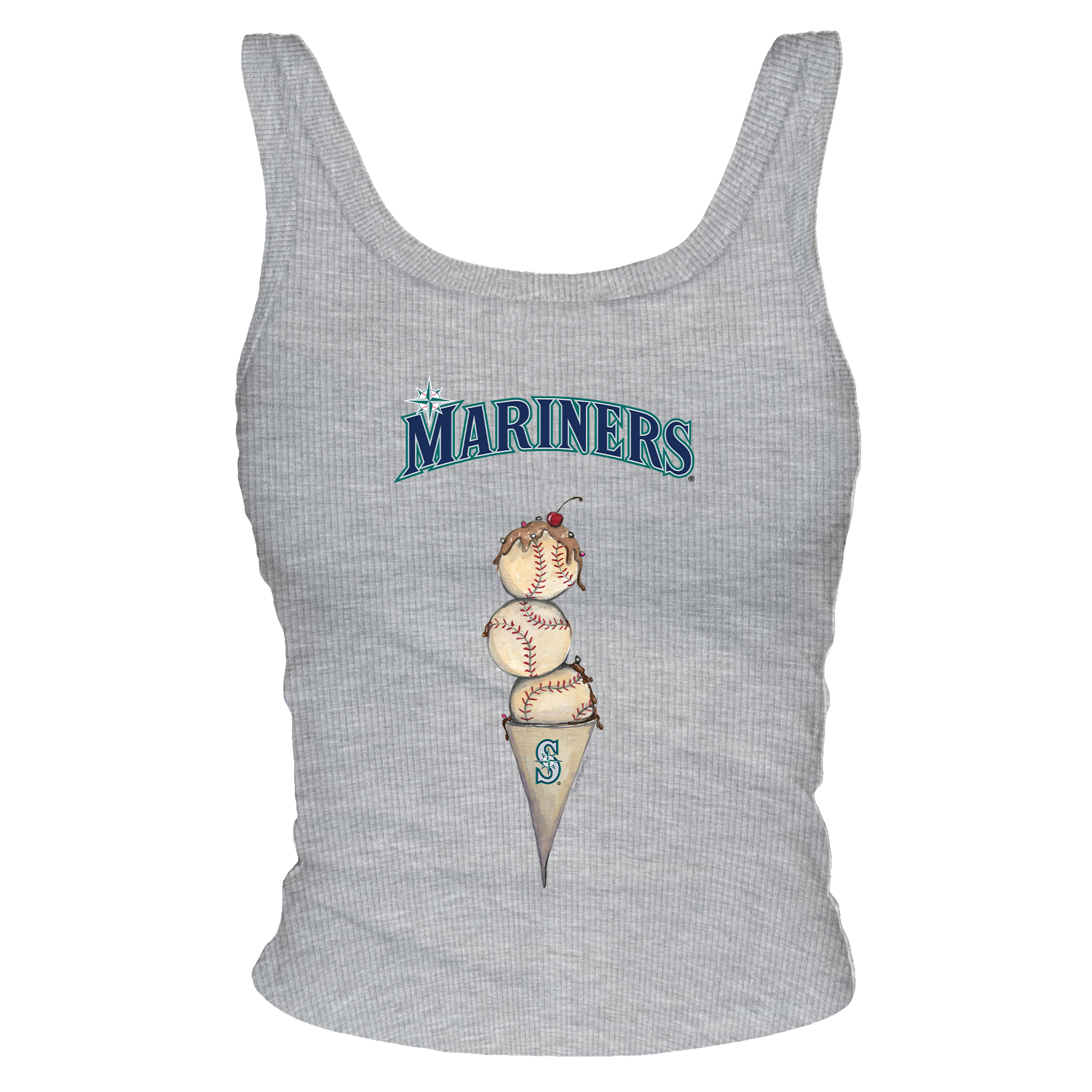 Seattle Mariners Triple Scoop Ribbed Tank