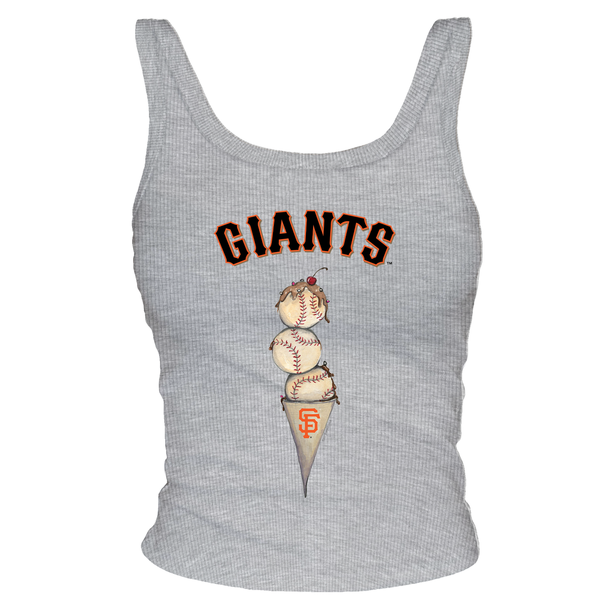 San Francisco Giants Triple Scoop Ribbed Tank - Tiny Turnip