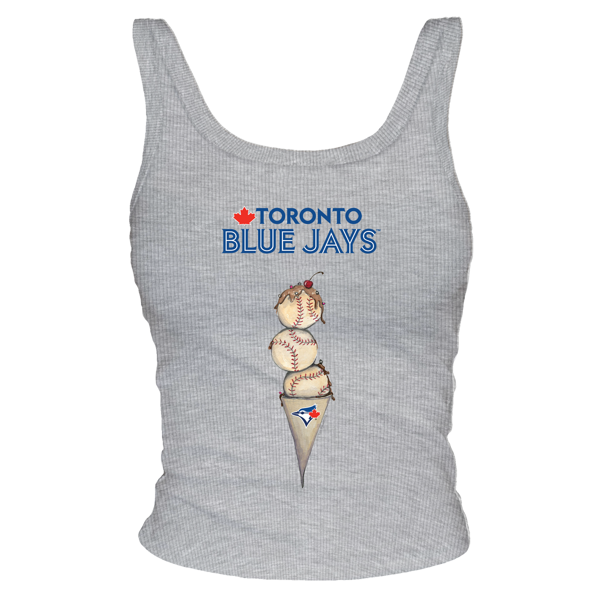 Toronto Blue Jays Triple Scoop Ribbed Tank - Tiny Turnip