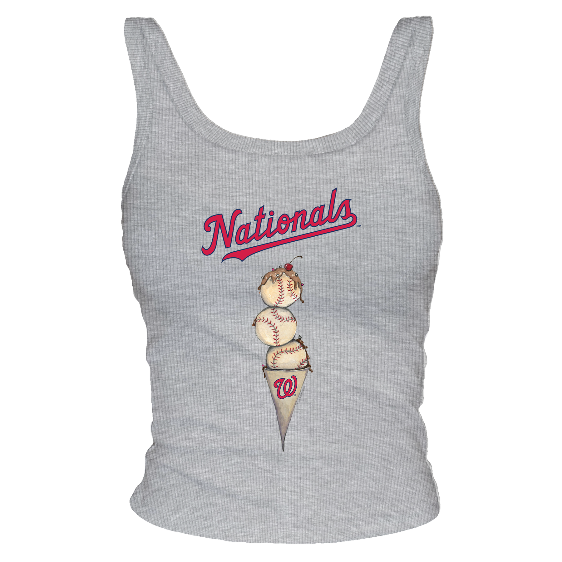 Washington Nationals Triple Scoop Ribbed Tank