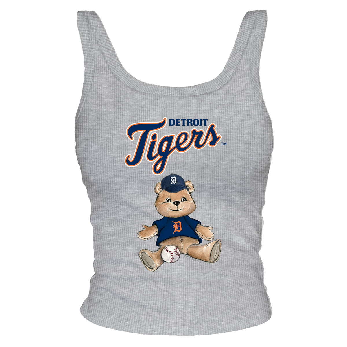 Detroit Tigers Teddy Ribbed Tank - Tiny Turnip