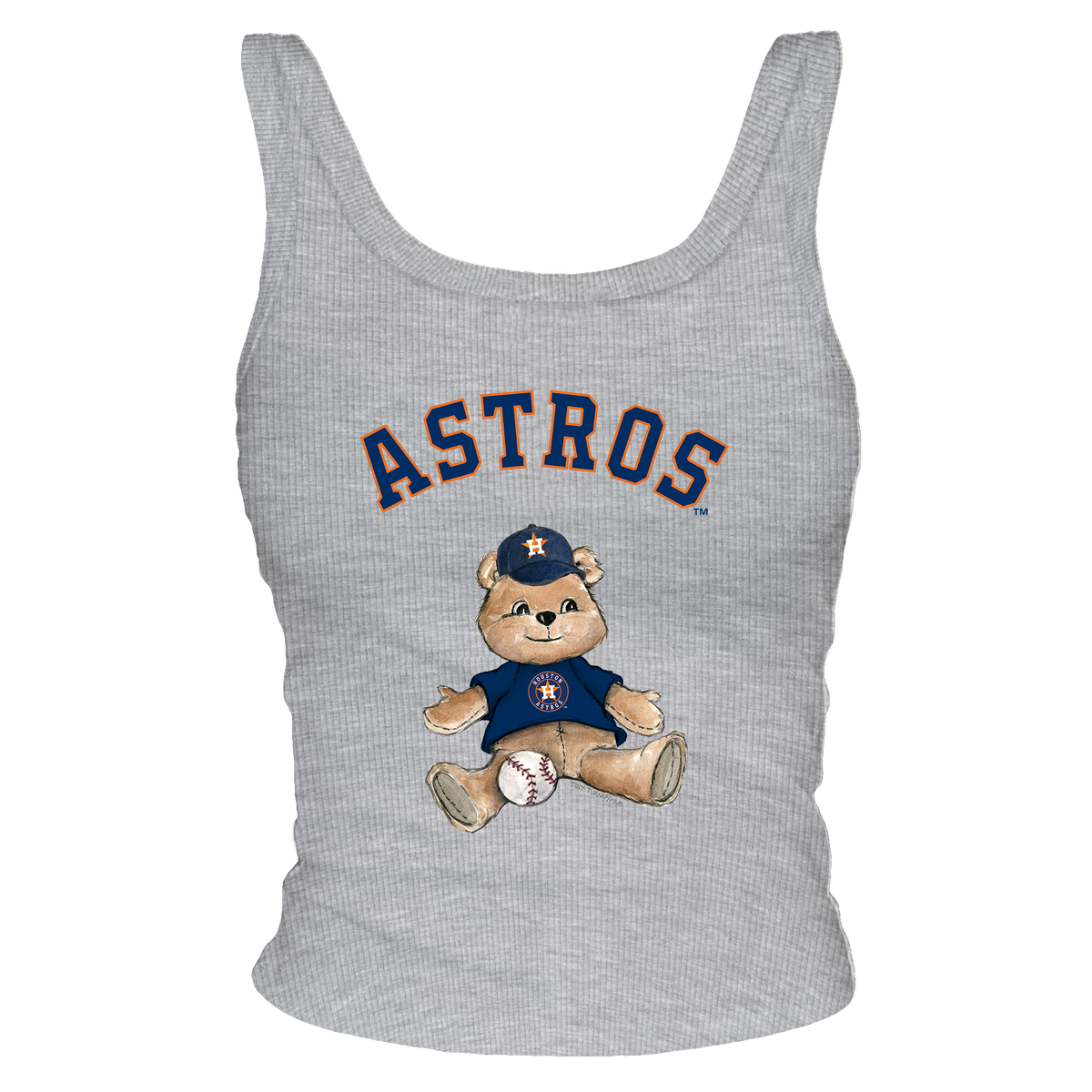 Houston Astros Teddy Ribbed Tank - Tiny Turnip