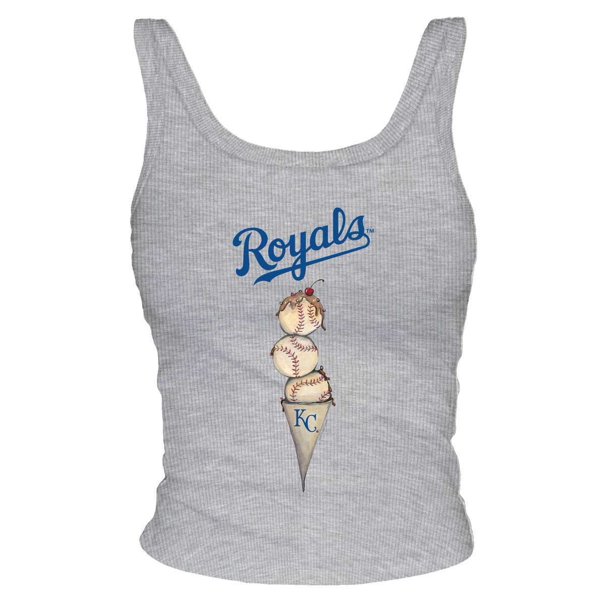 Kansas City Royals Triple Scoop Ribbed Tank - Tiny Turnip