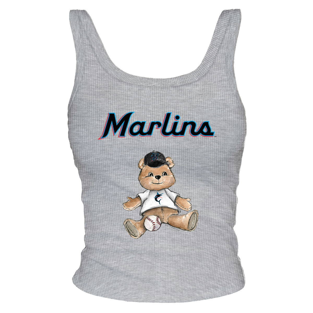 Miami Marlins Teddy Ribbed Tank - Tiny Turnip