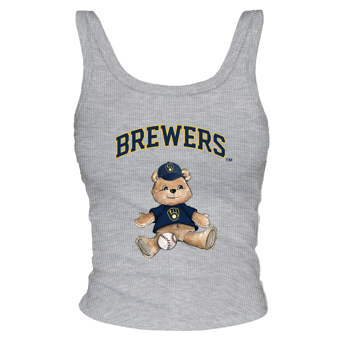 Milwaukee Brewers Teddy Ribbed Tank - Tiny Turnip