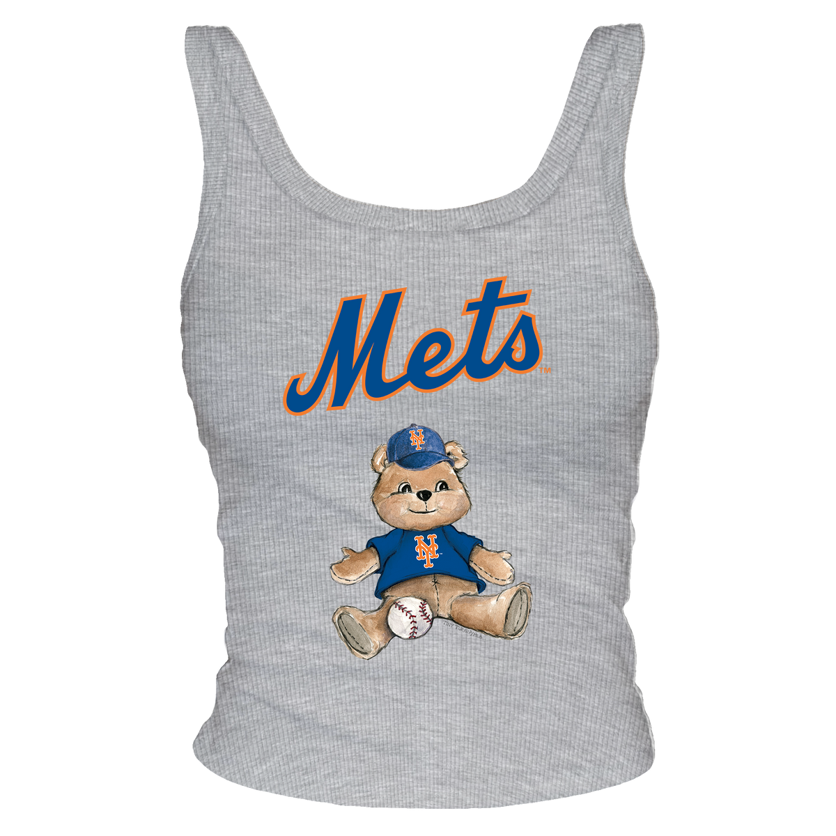 New York Mets Teddy Ribbed Tank - Tiny Turnip