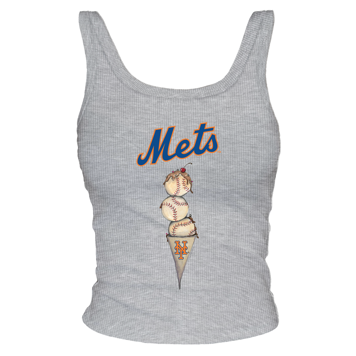 New York Mets Triple Scoop Ribbed Tank