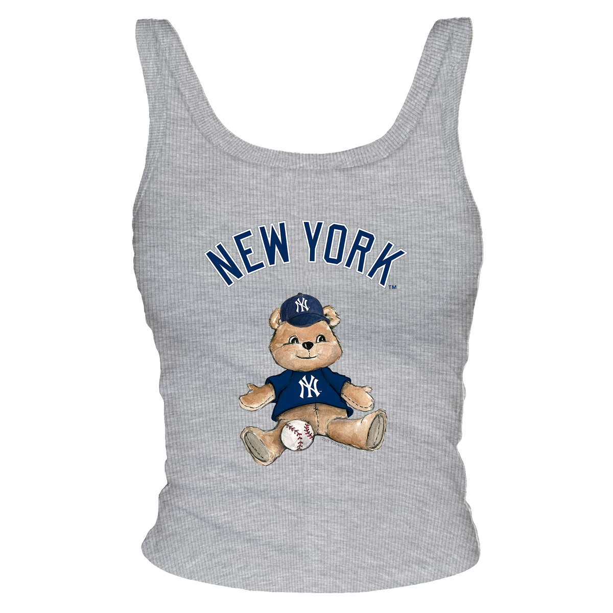 New York Yankees Teddy Ribbed Tank - Tiny Turnip