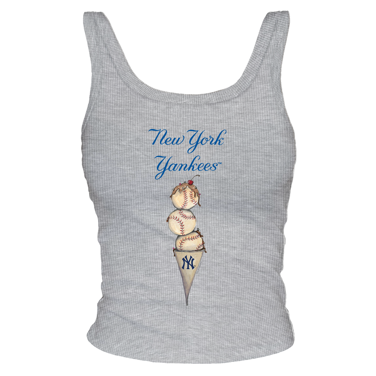 New York Yankees Triple Scoop Ribbed Tank - Tiny Turnip